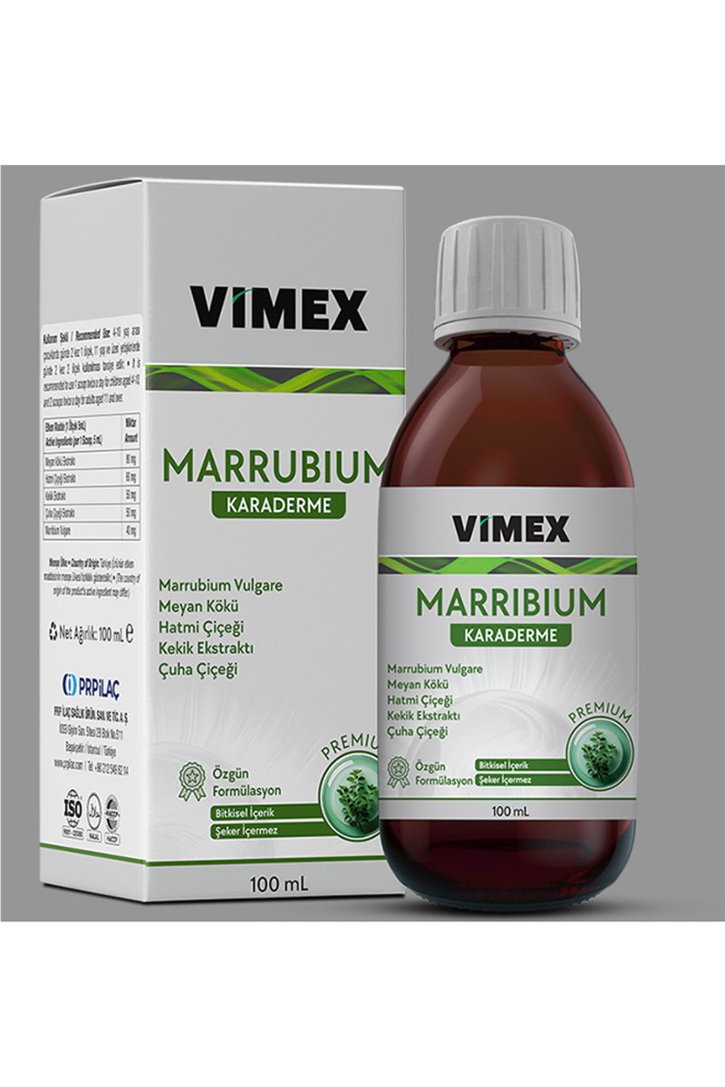 Marrubium Karaderme 100 Ml - Meyan Kökü, Hatmi, Kekik, Çuha, Marribium