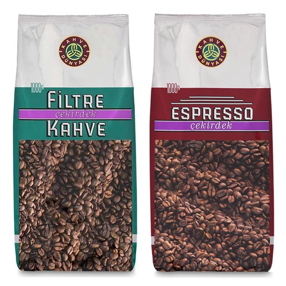 Kahve Dünyası 1000 Gr Filtre Çekirdek Kahve & 1000 Gr Espresso Çekirdek Kahve